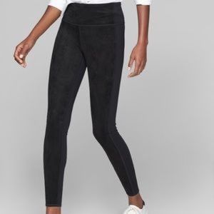 Athleta Black Suede Strut Leggings. Size medium.